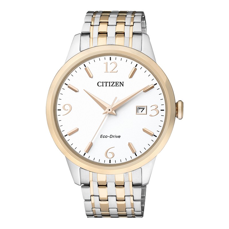 Đồng hồ nam Citizen Quartz BF0582-01P Dây da - Mặt màu vàng